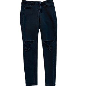 UNIF Women's Small (27x26) Black Distressed Skinny Jeans